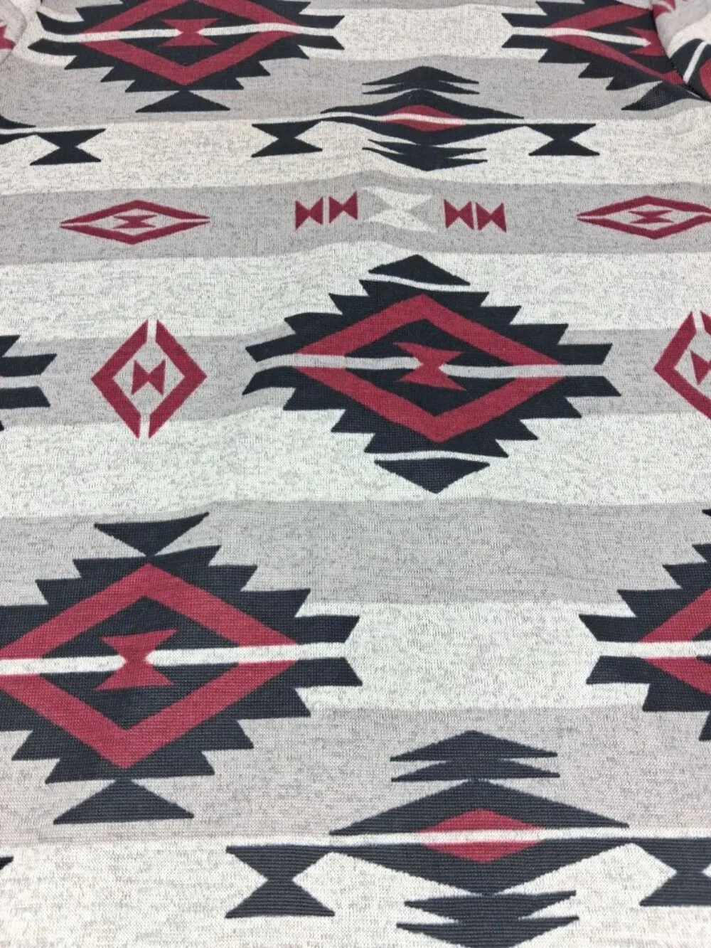 Living Doll Los Angeles Large Tribal Aztec Style Cardigan Sweater High-Low Hem - Picture 6 of 12